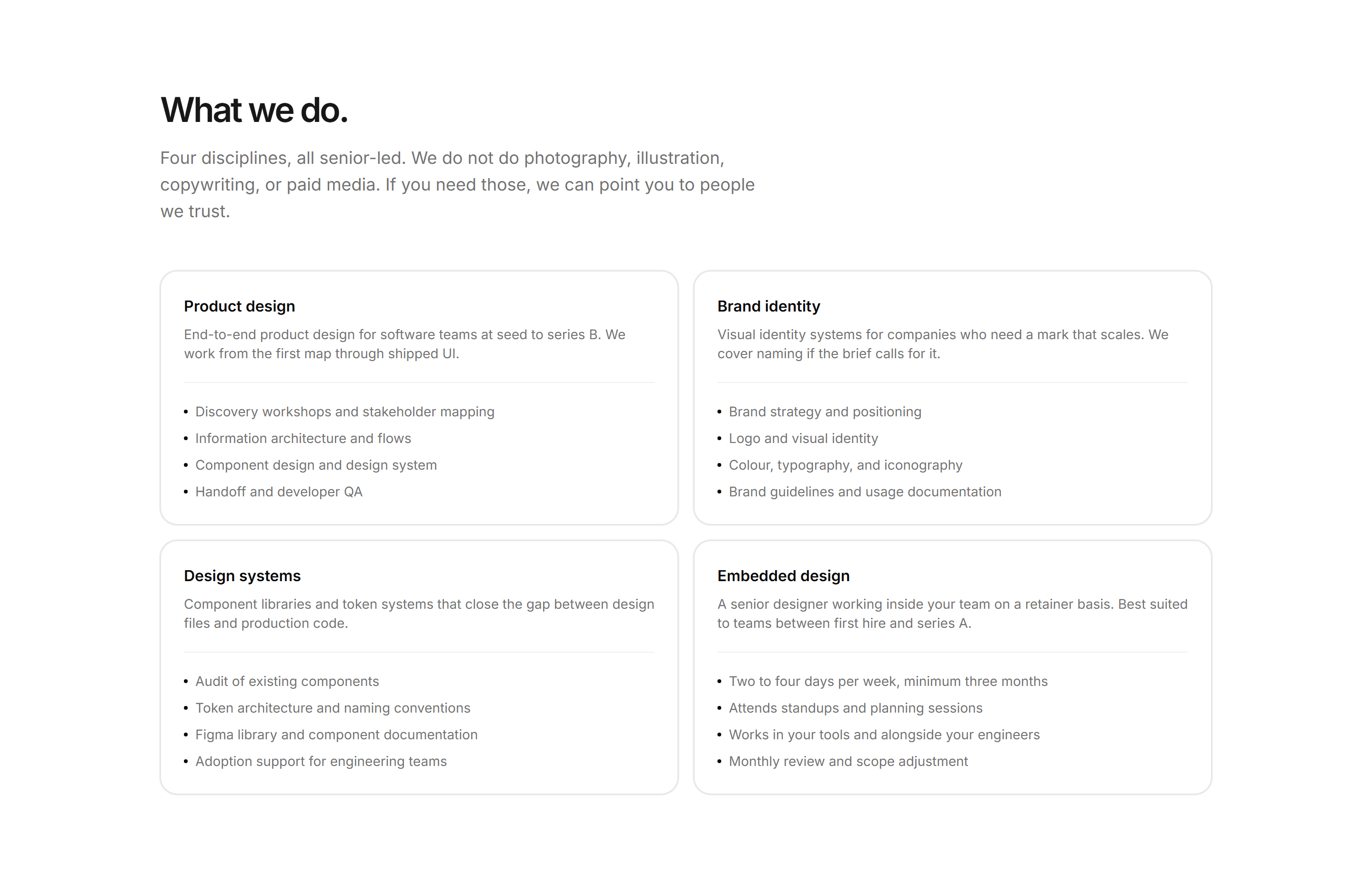 Portfolio Studio and Team: Studio Services