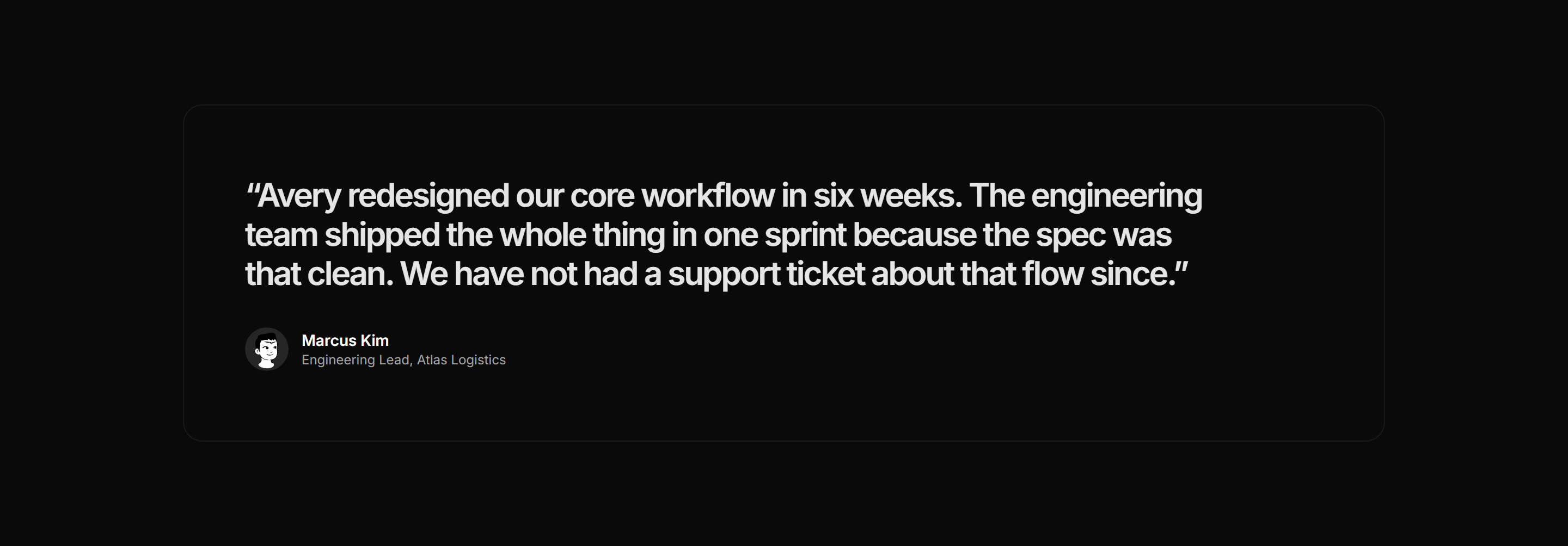 Portfolio Testimonial: Featured Quote Band