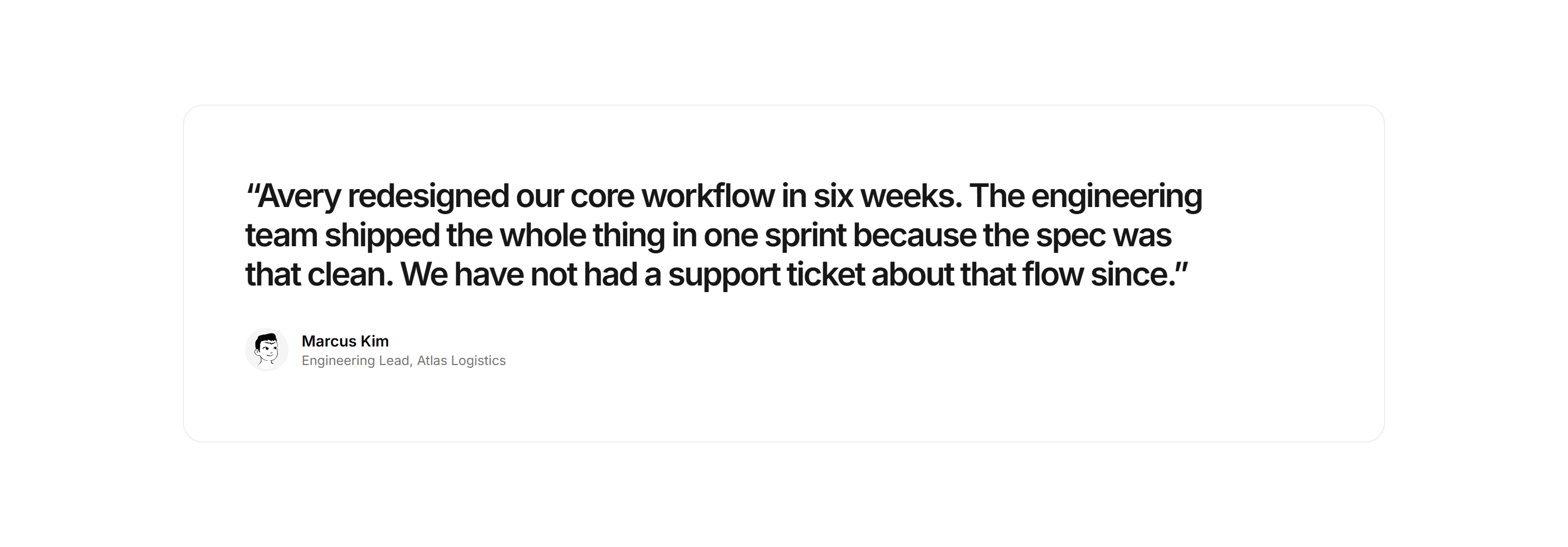 Portfolio Testimonial: Featured Quote Band