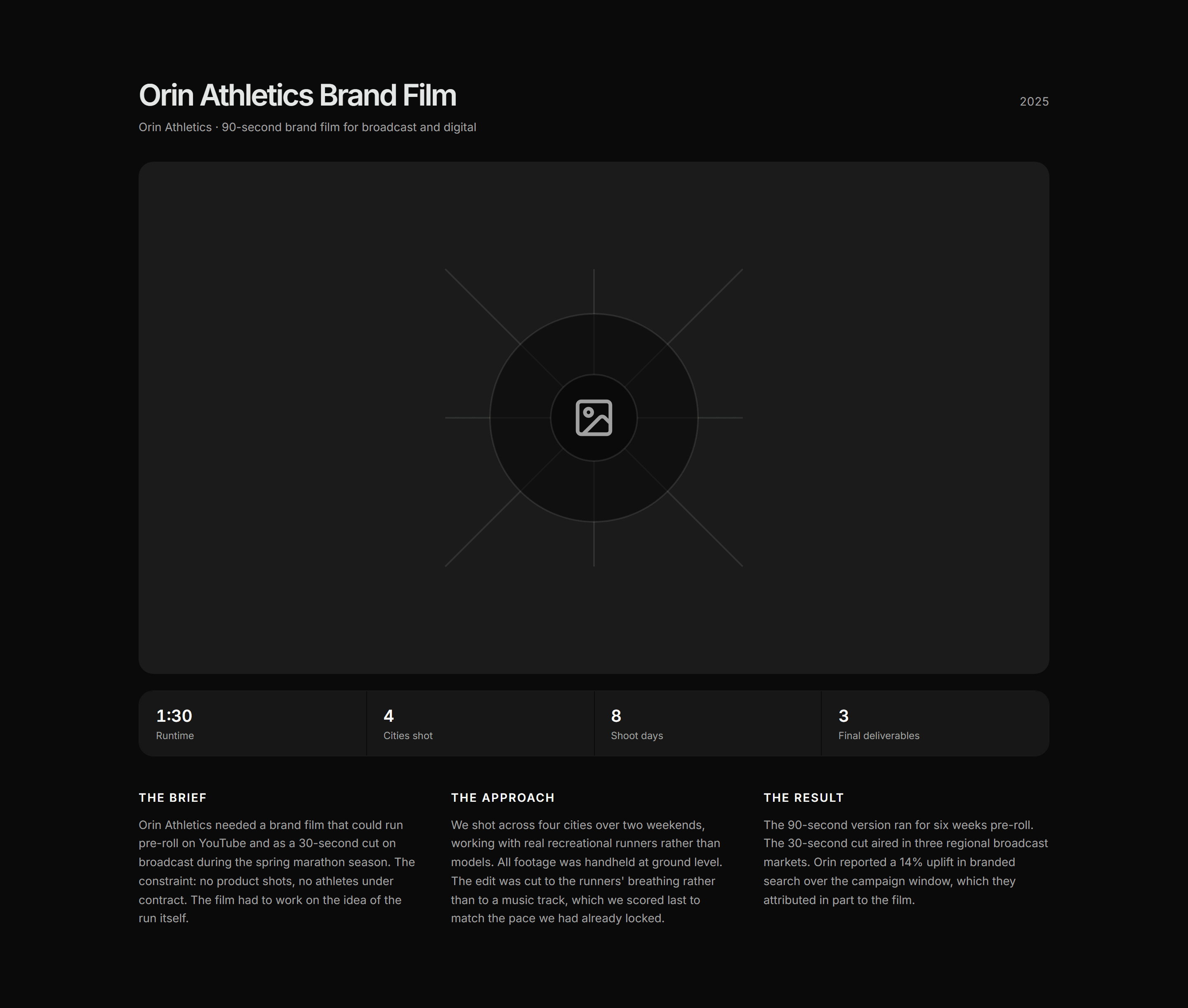Portfolio Video and Motion: Video Case Study