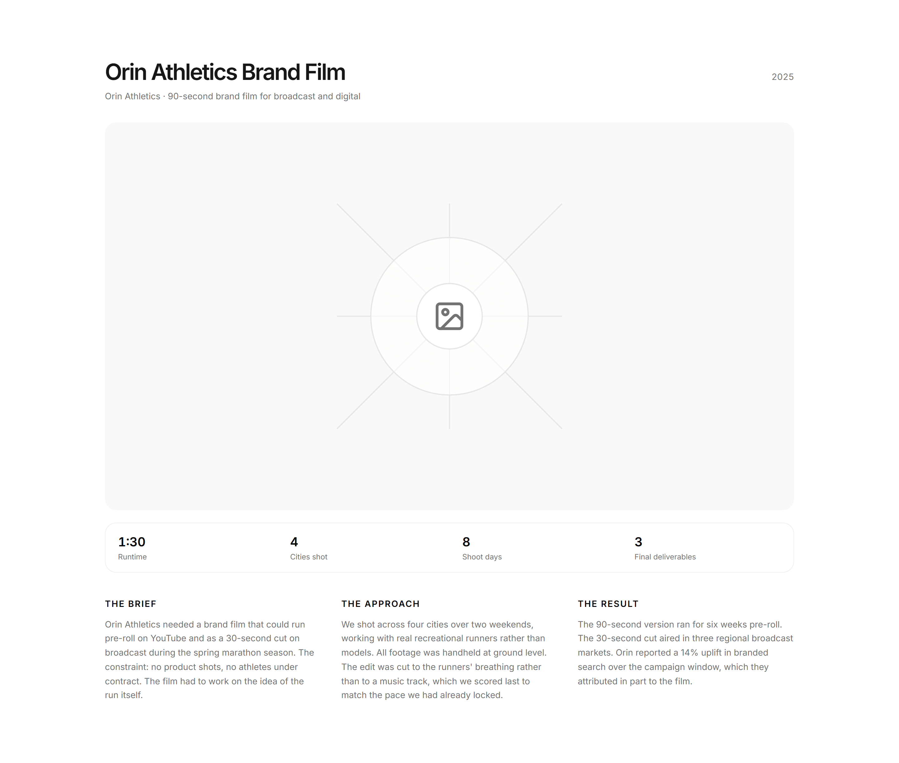 Portfolio Video and Motion: Video Case Study