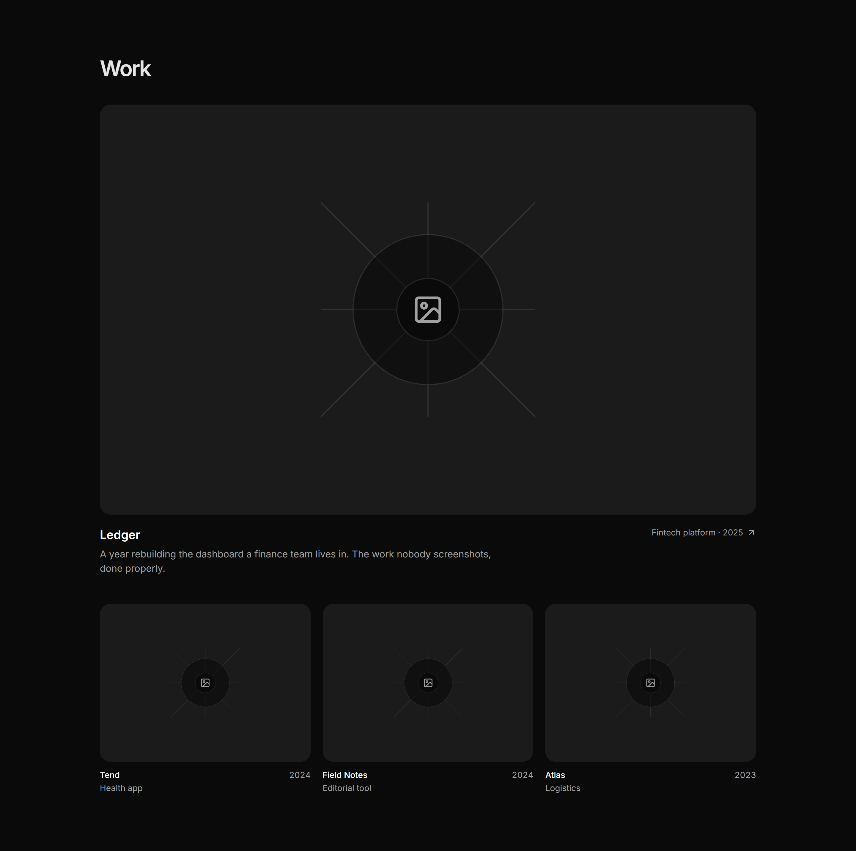 Portfolio Work Grid: Featured And Grid