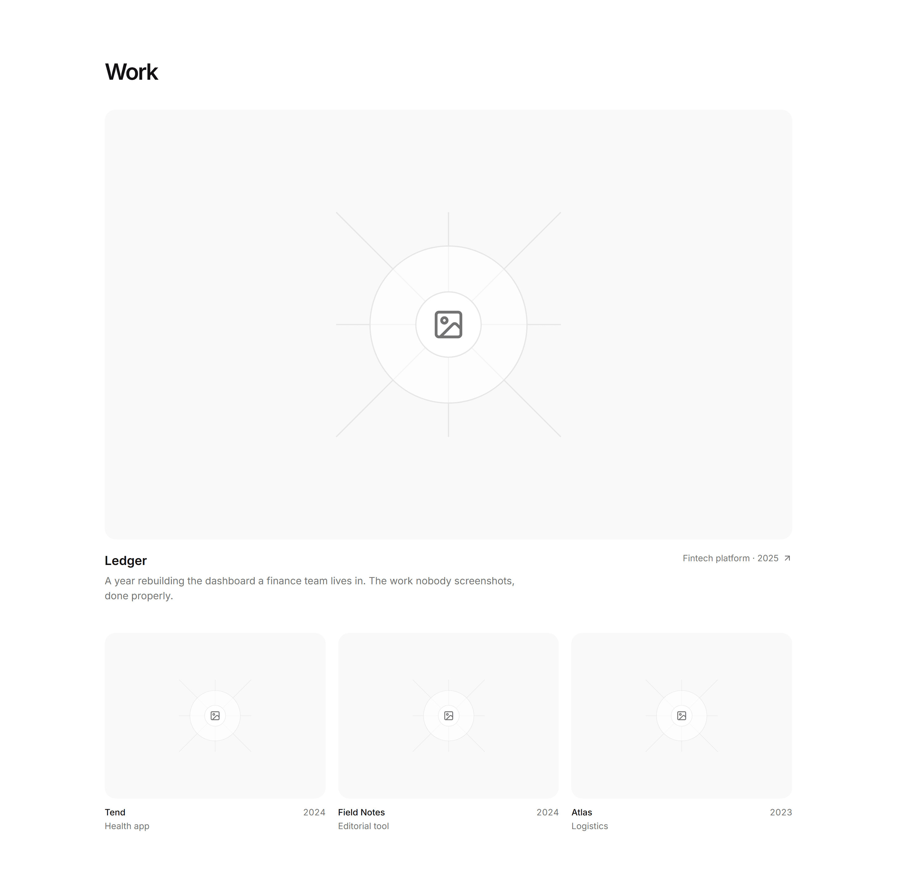Portfolio Work Grid: Featured And Grid