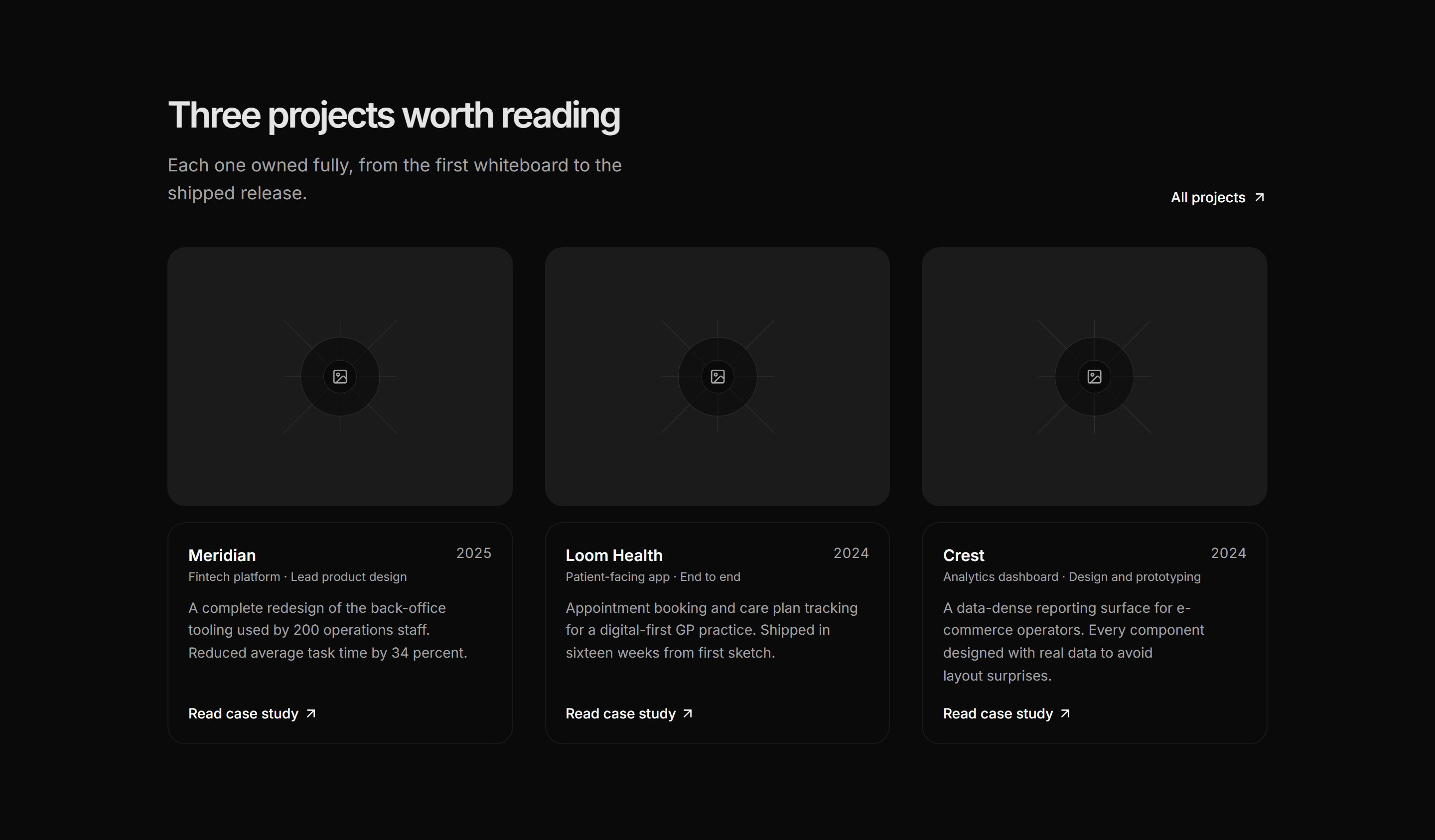 Portfolio Work Grid: Featured Three