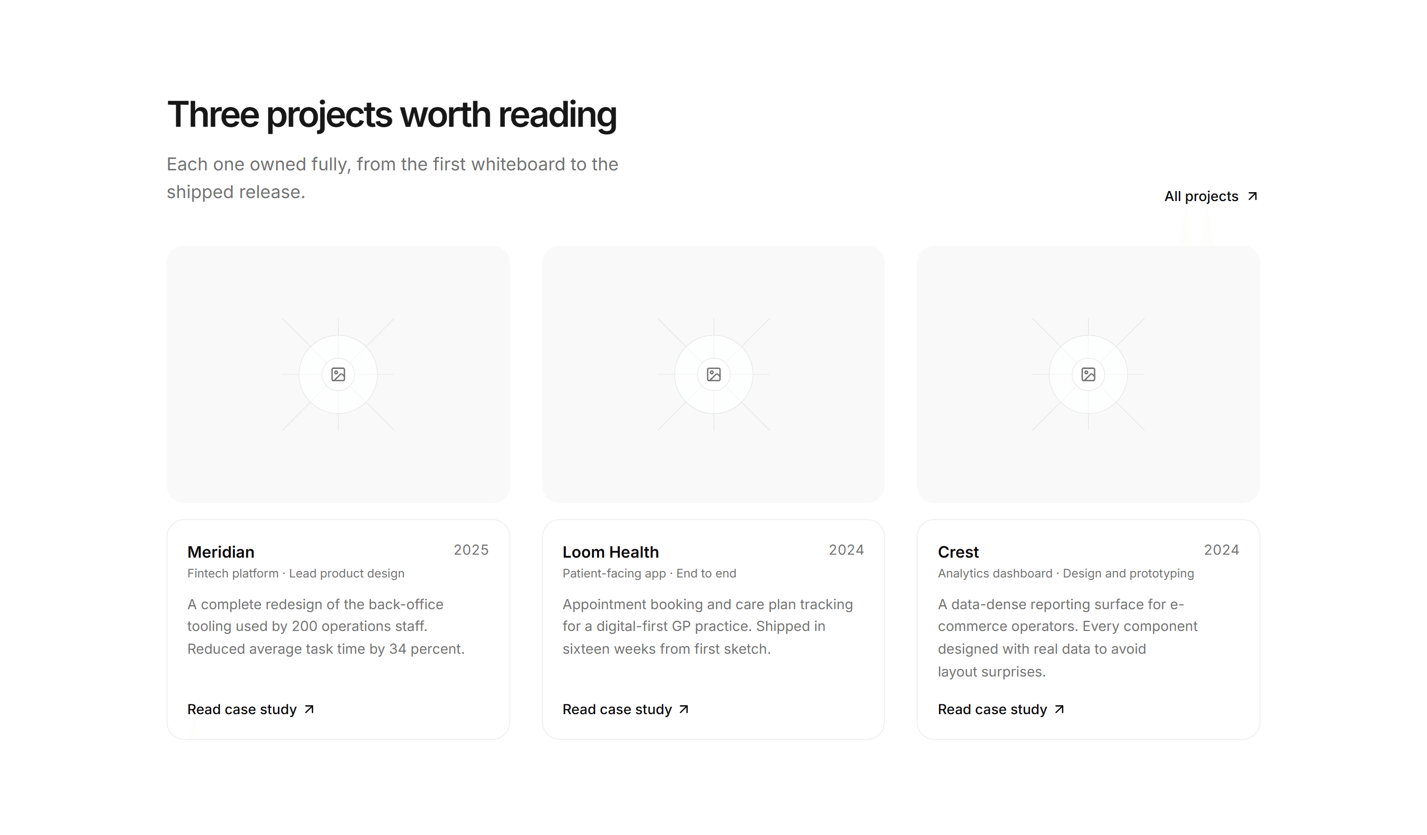 Portfolio Work Grid: Featured Three