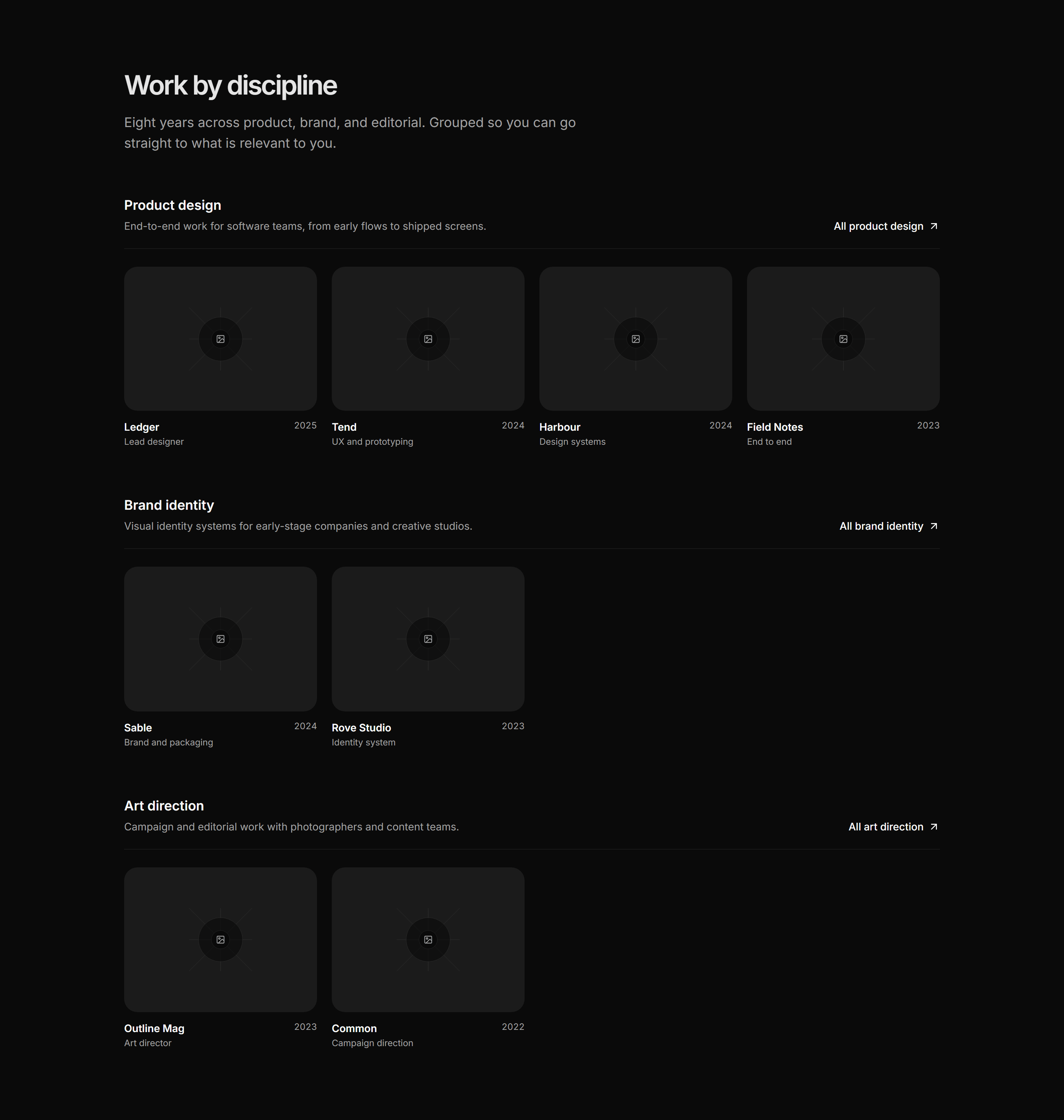 Portfolio Work Grid: Grid With Categories
