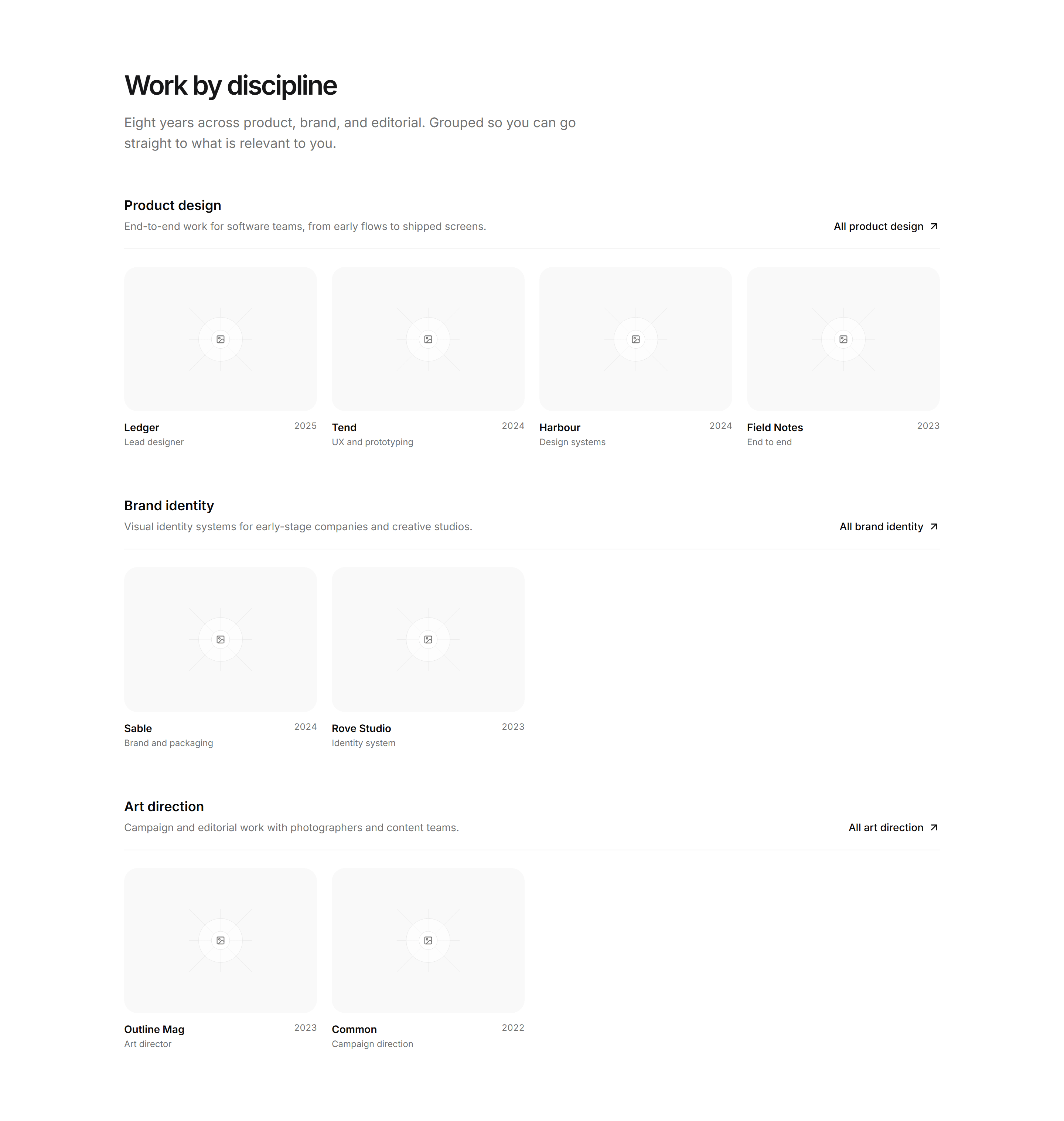 Portfolio Work Grid: Grid With Categories