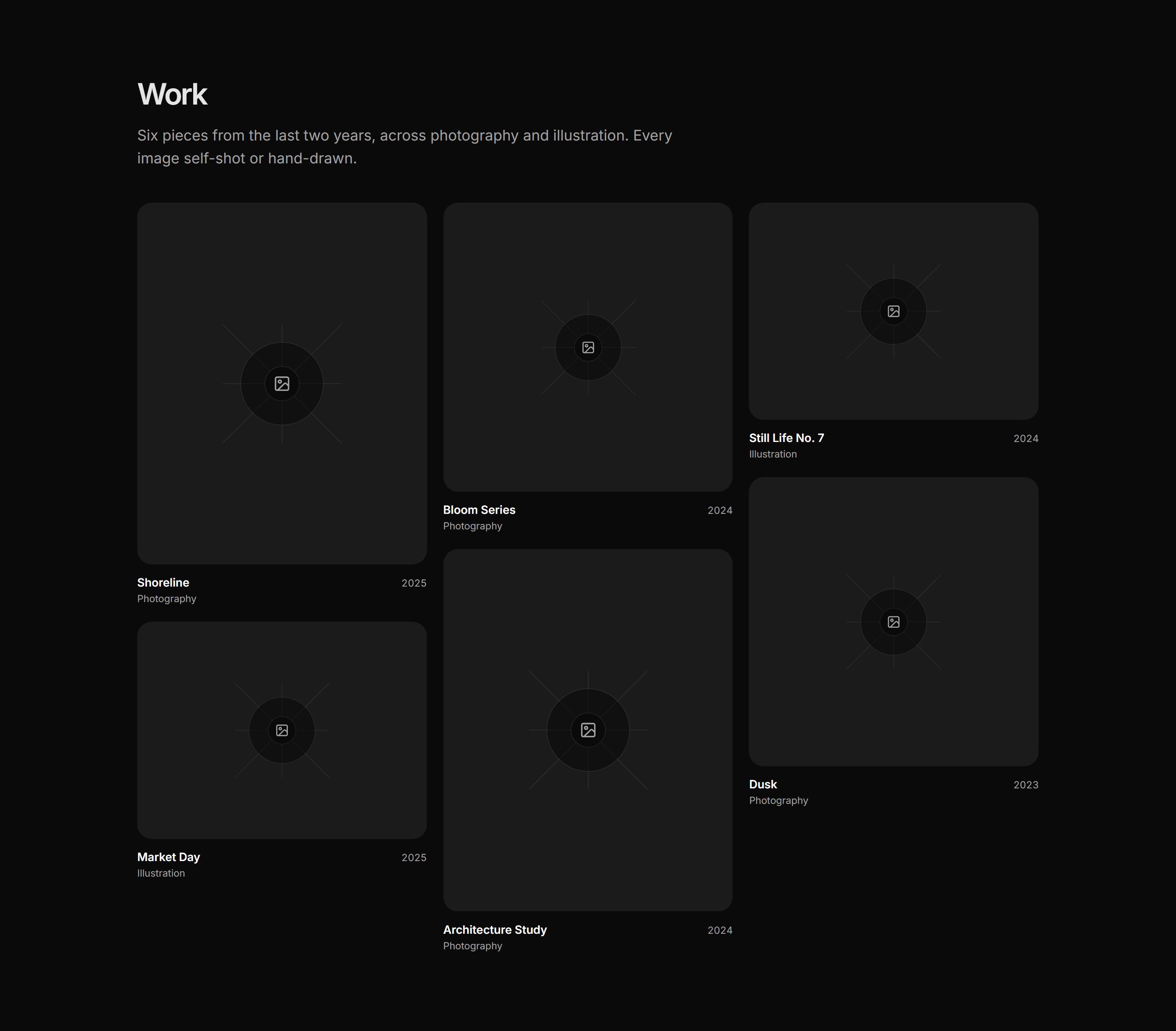 Portfolio Work Grid: Masonry Grid