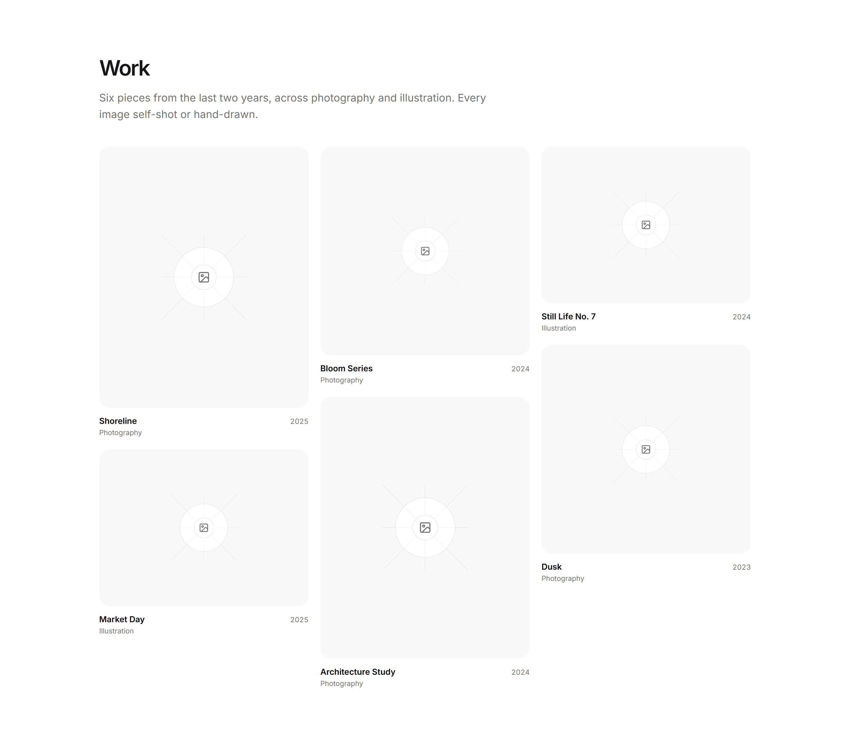 Portfolio Work Grid: Masonry Grid