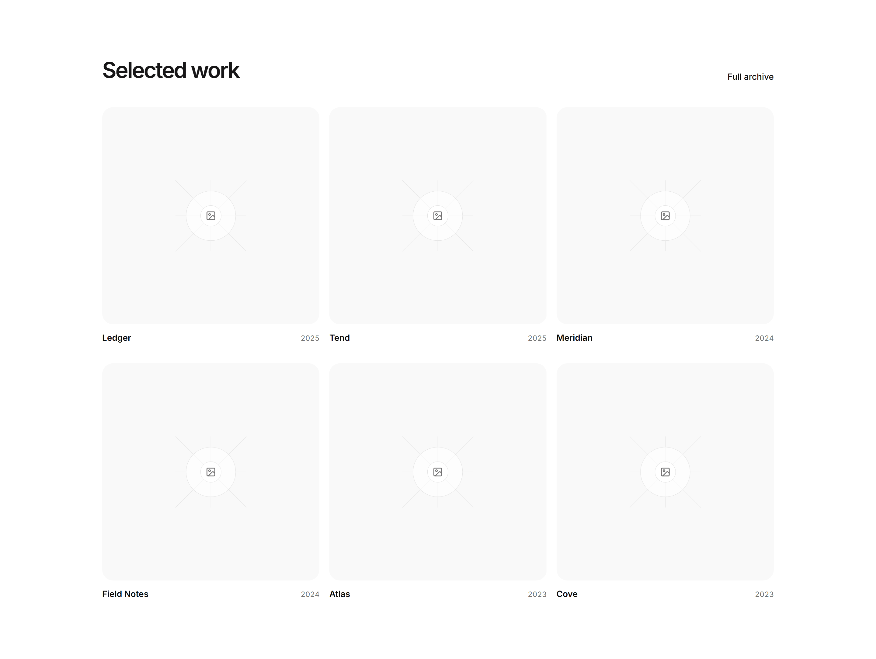 Portfolio Work Grid: Three Column Grid