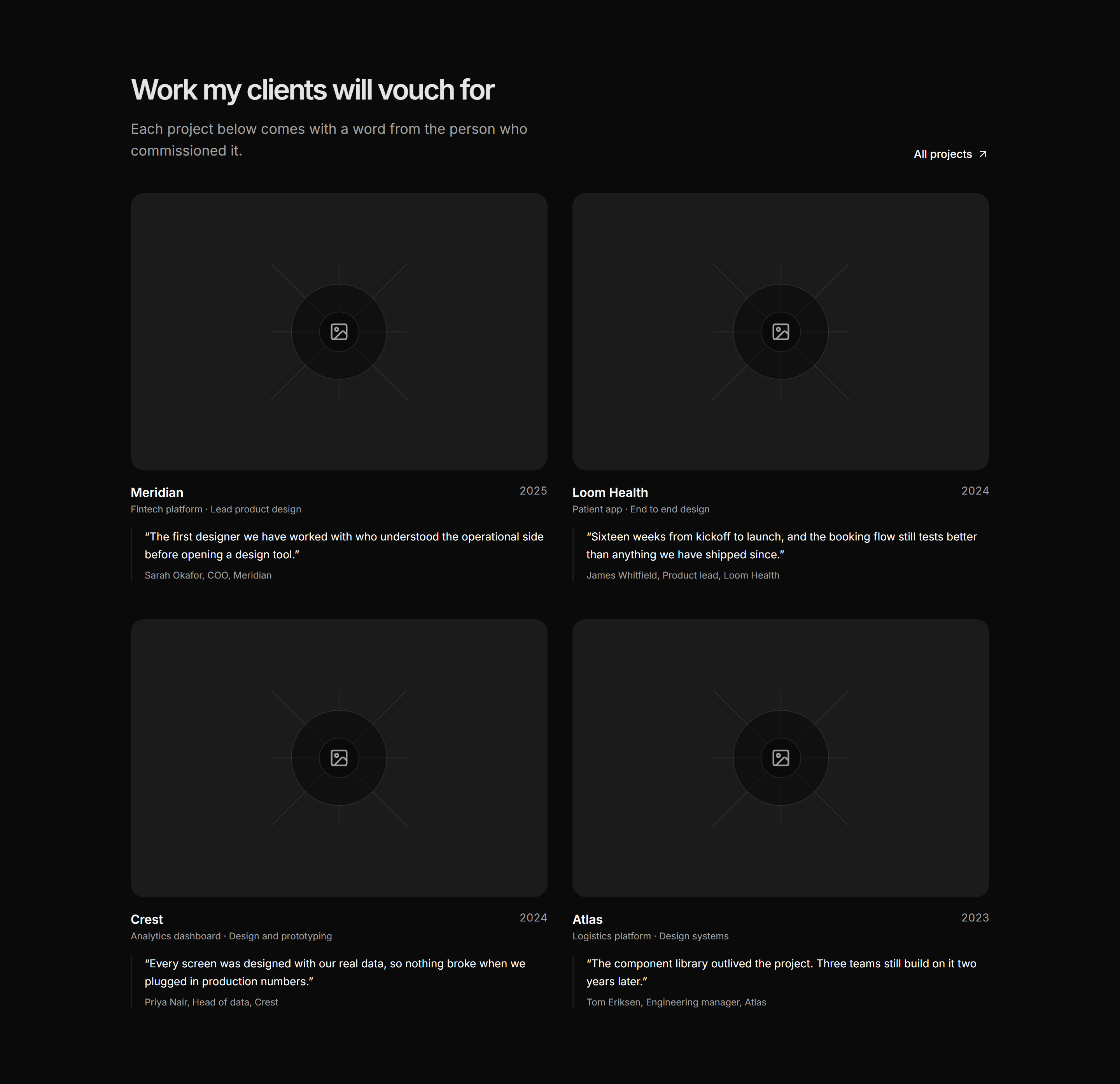 Portfolio Work Grid: Work With Quotes