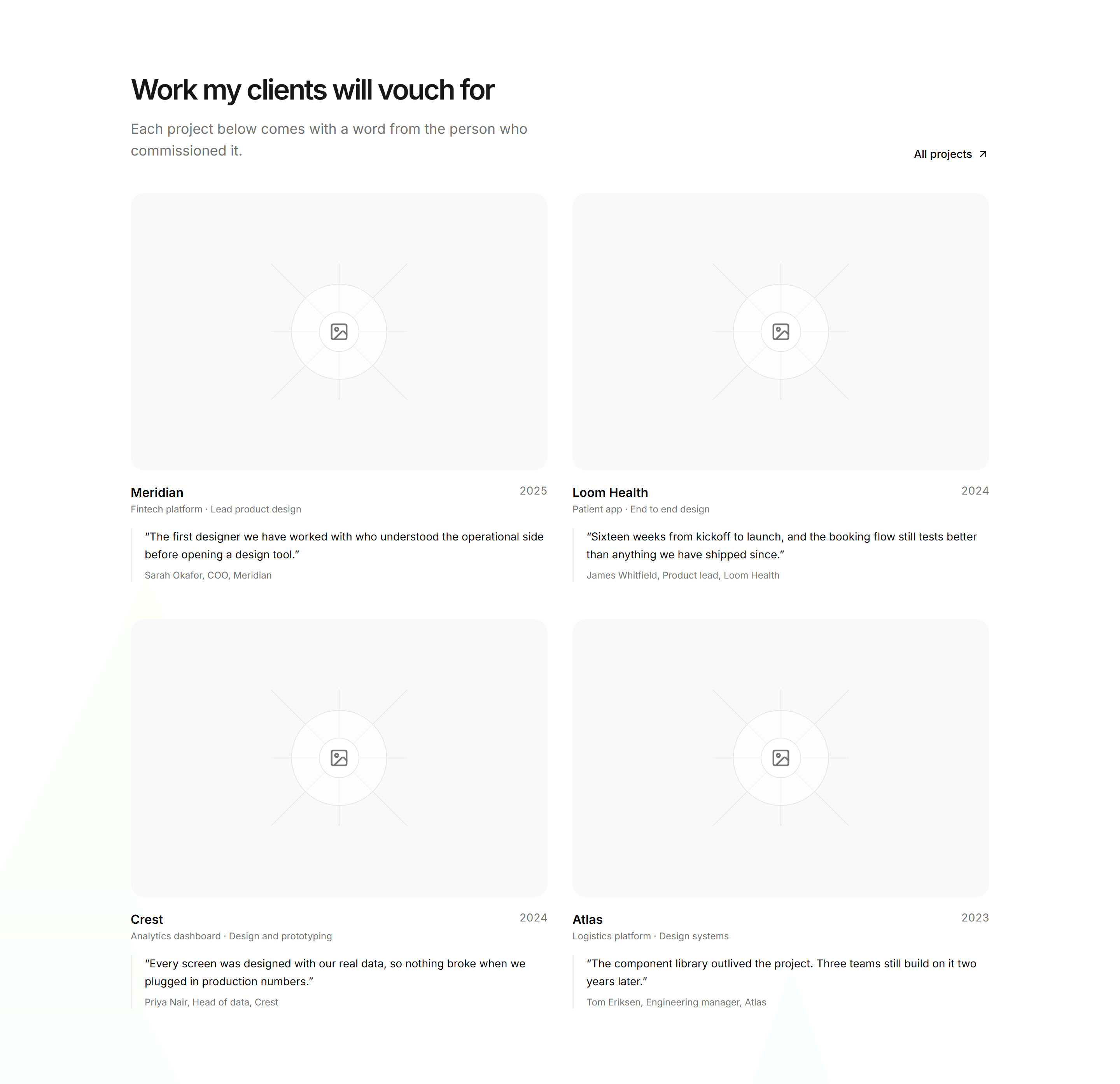 Portfolio Work Grid: Work With Quotes