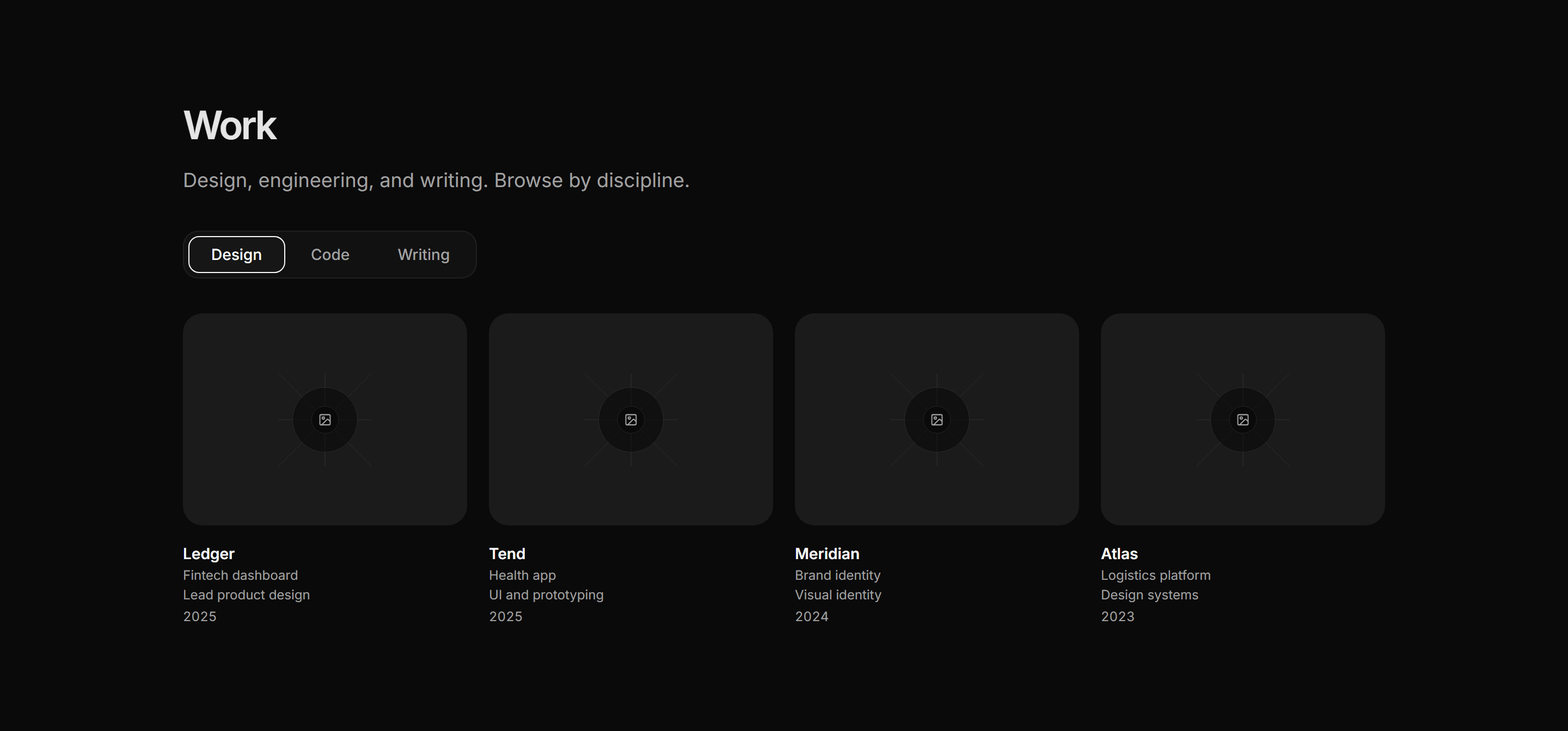 Portfolio Work Grid: Work With Tabs