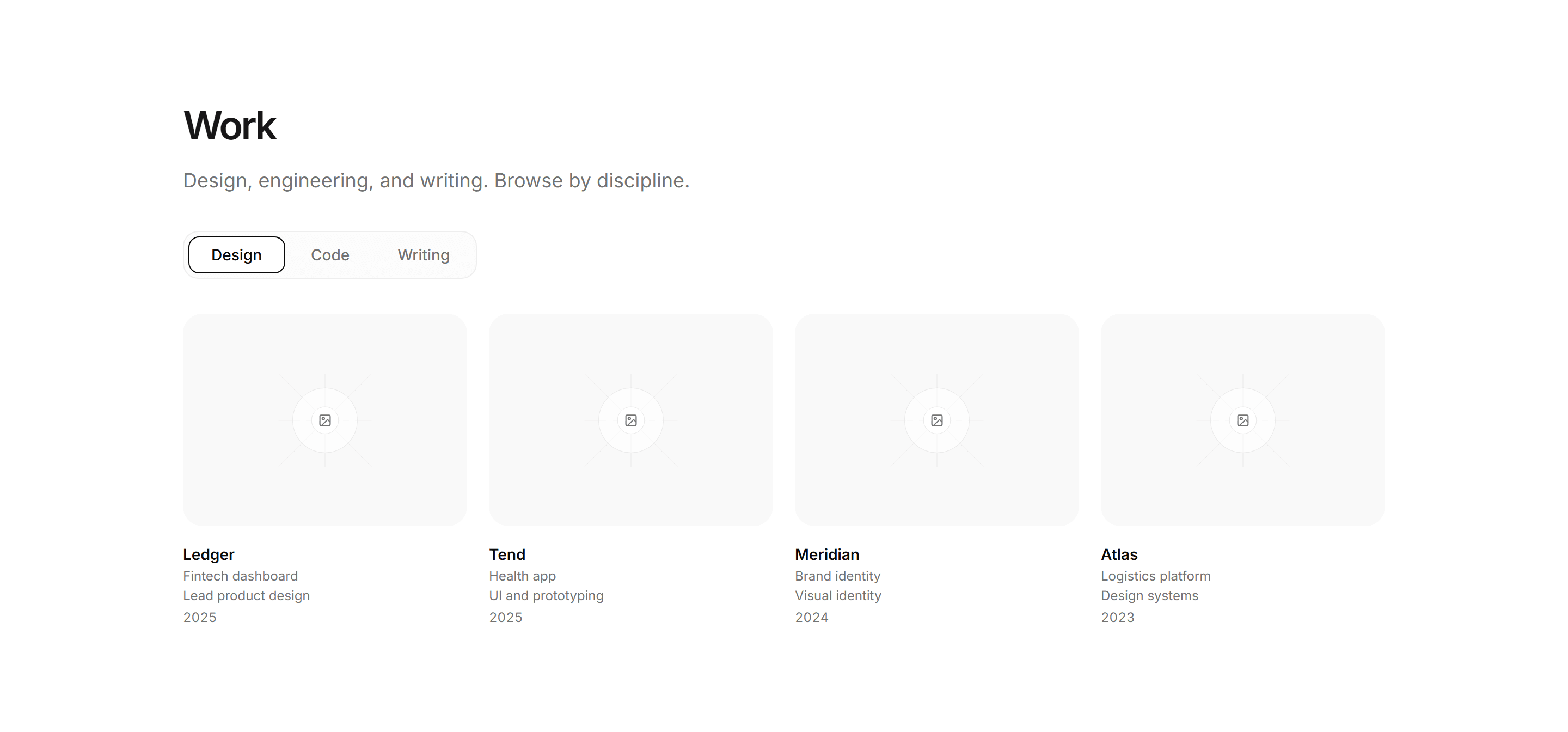 Portfolio Work Grid: Work With Tabs