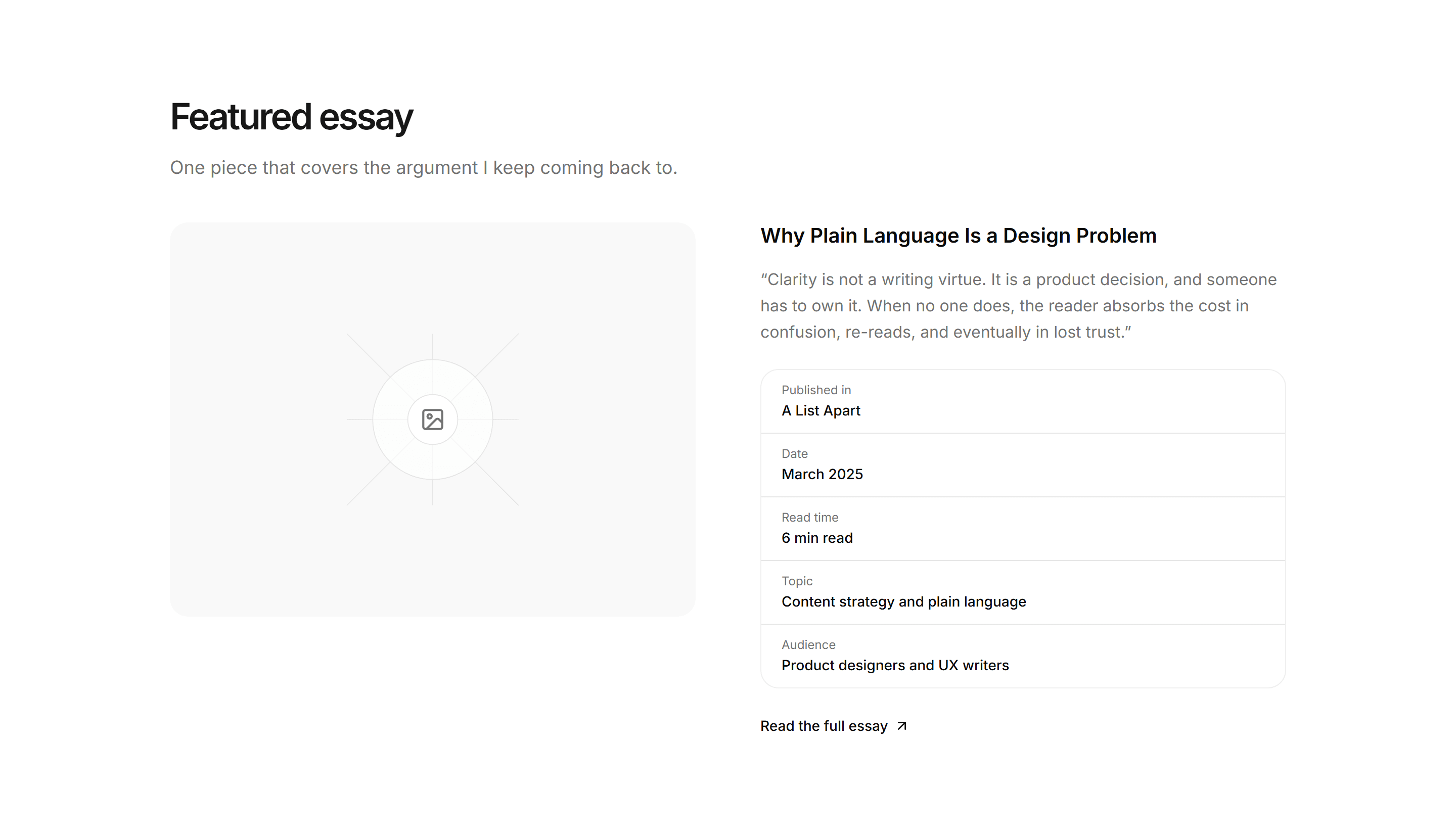 Portfolio Writing Portfolio: Featured Essay