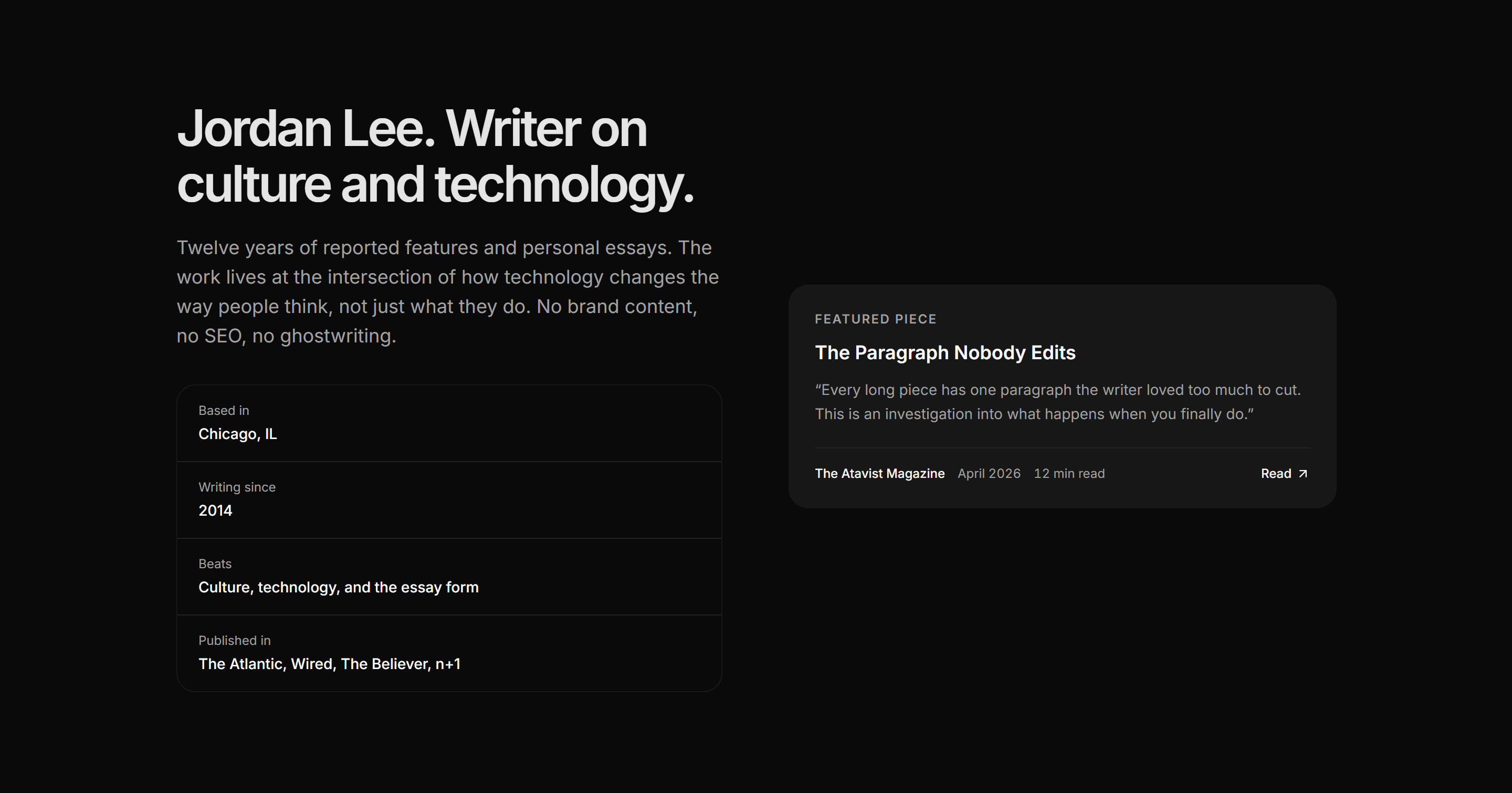 Portfolio Writing Portfolio: Writing Hero