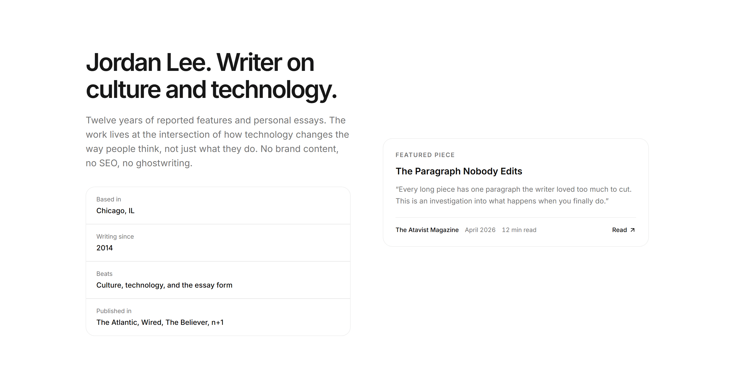 Portfolio Writing Portfolio: Writing Hero