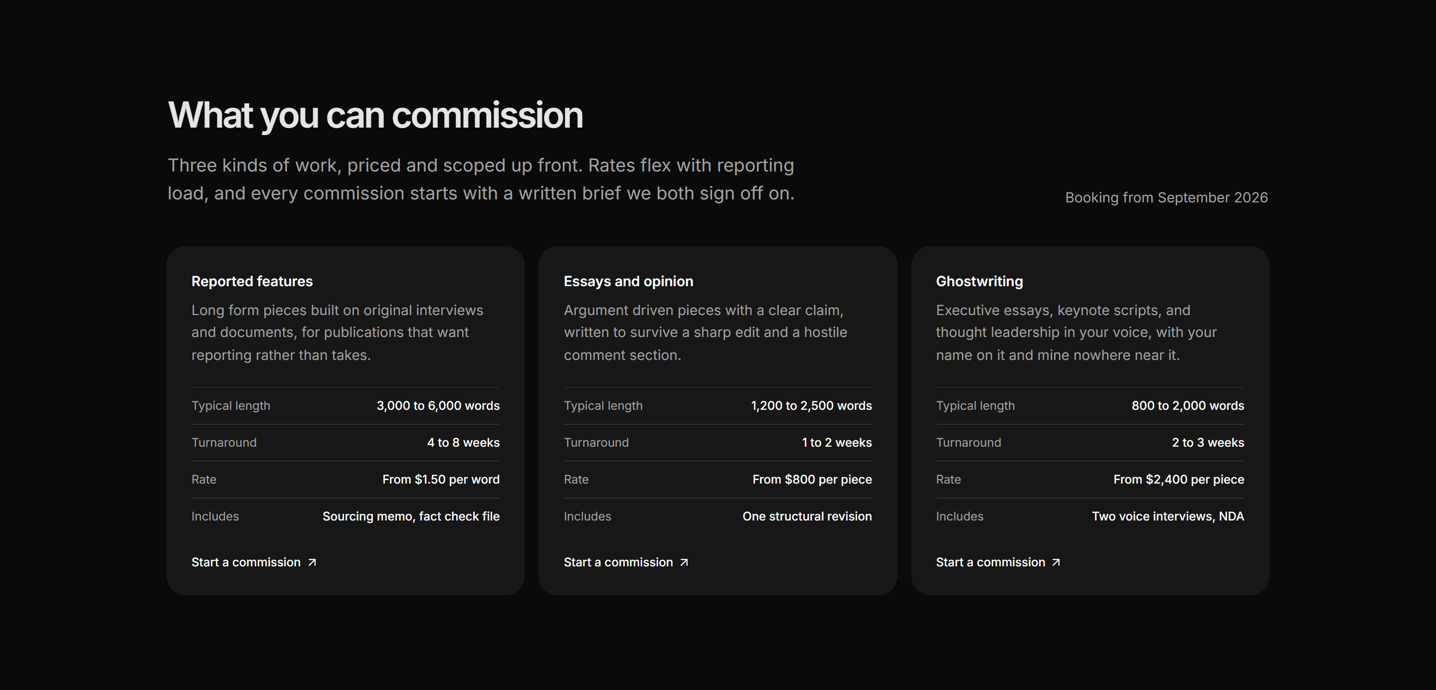 Portfolio Writing Portfolio: Writing Services