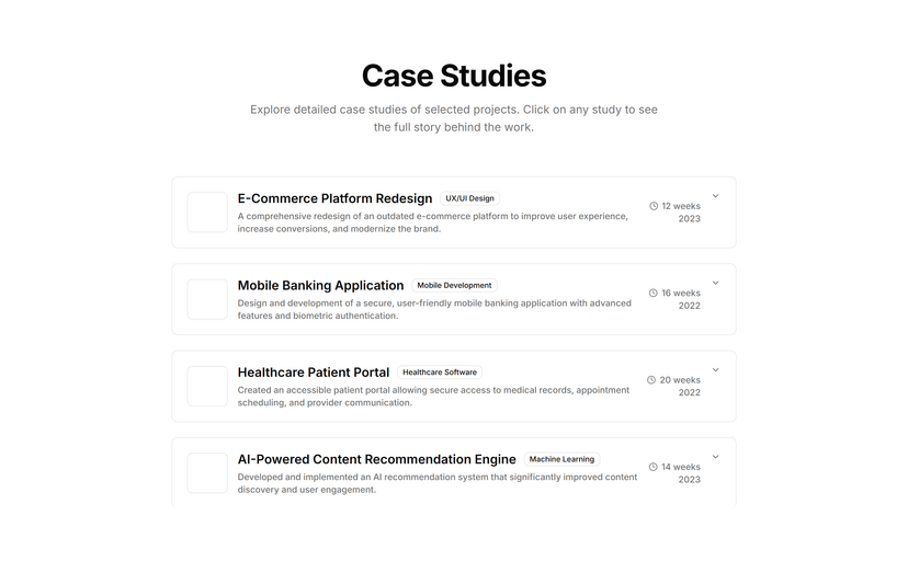 Accordion Expandable Case Studies