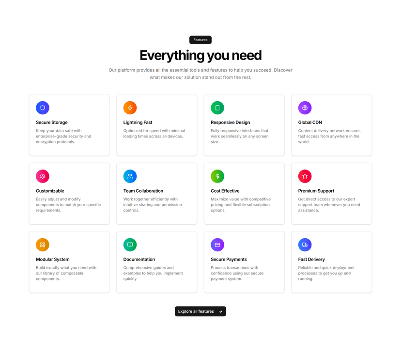 Animated Icon Grid