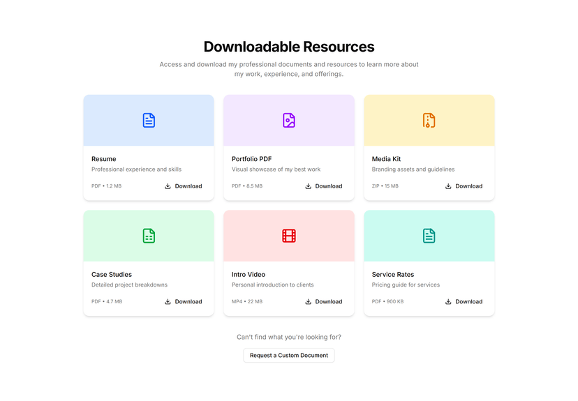 Branded Document Icons Grid