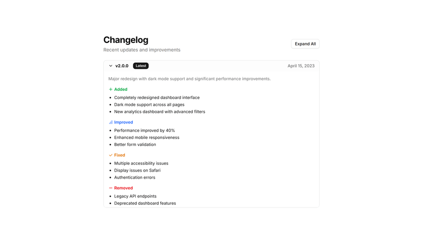 Compact Changelog