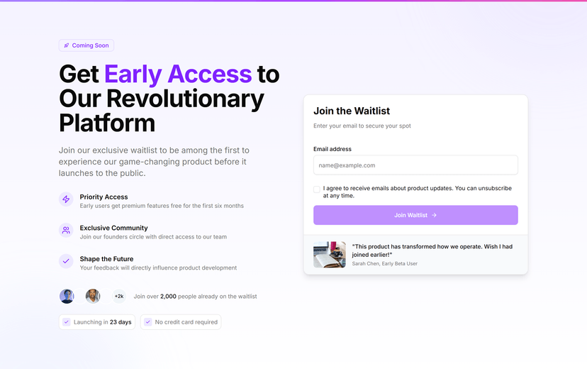 Early Access Form