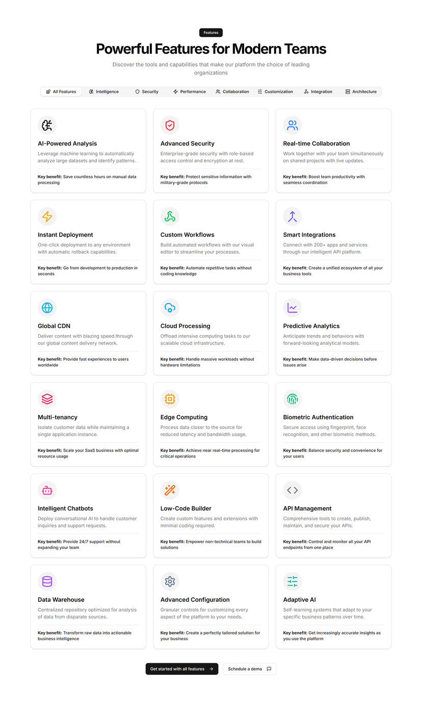 Feature Icon Tabs