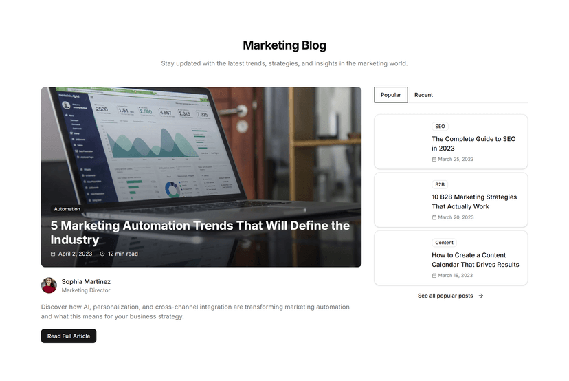 Featured With Sidebar