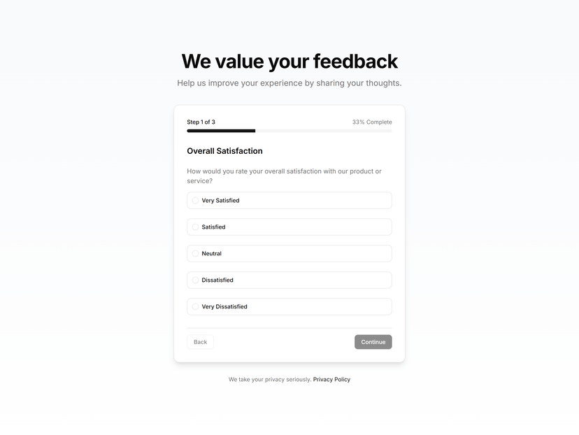 Feedback Survey Form