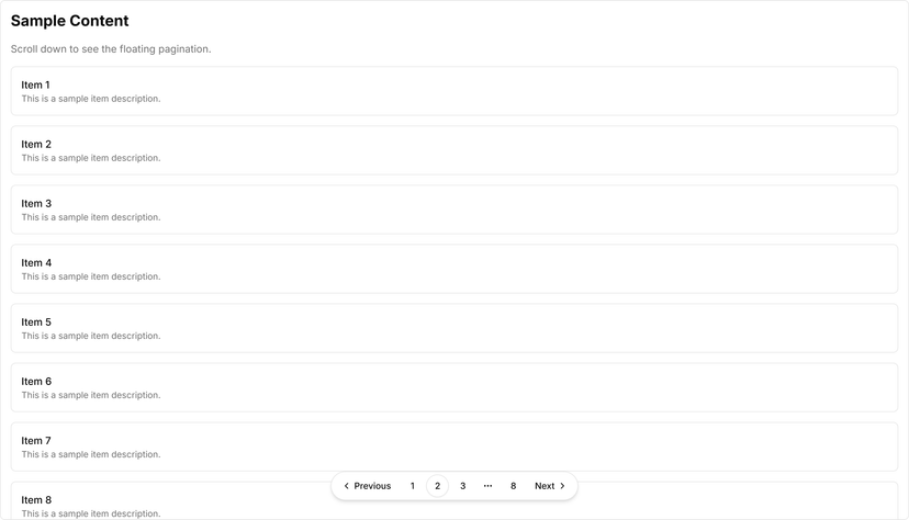 Floating Pagination
