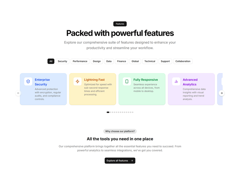Horizontal Scrolling Icons