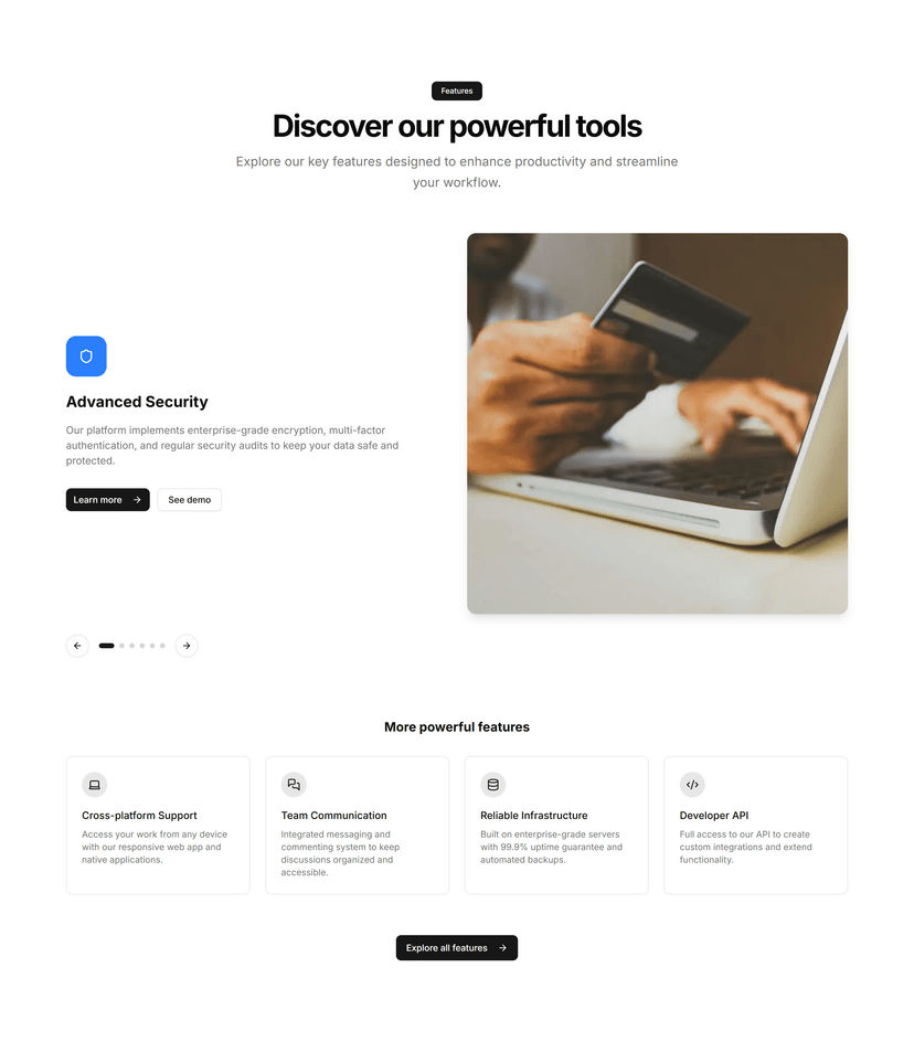 Icon Feature Carousel