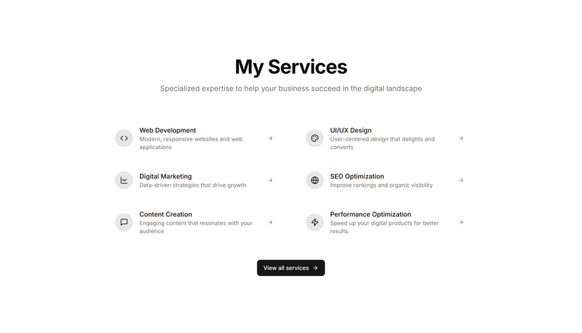Icon List Overview