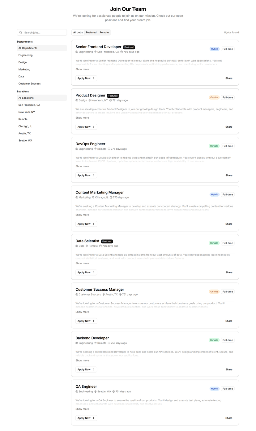Job Listings