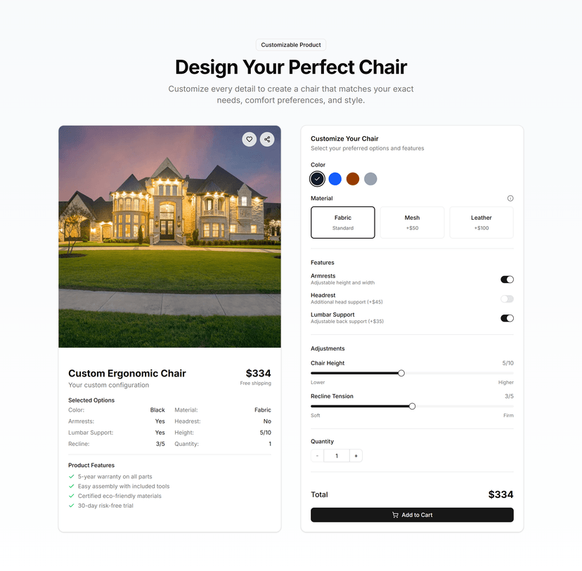 Product Customizer Form