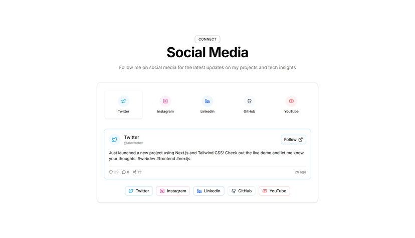 Social Icons Feed