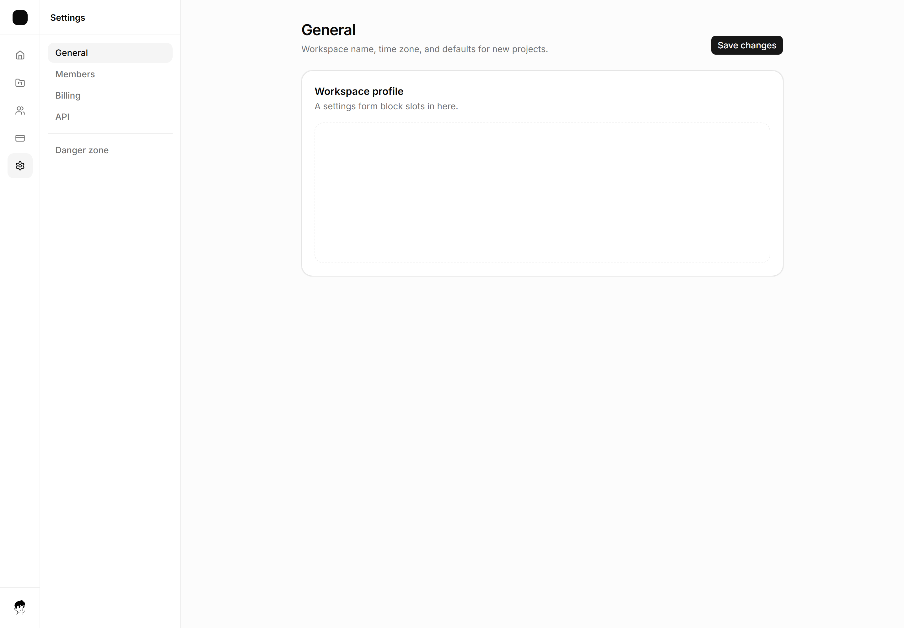 Application Shell Application App Shell: Settings Shell | Shadcn UI Blocks
