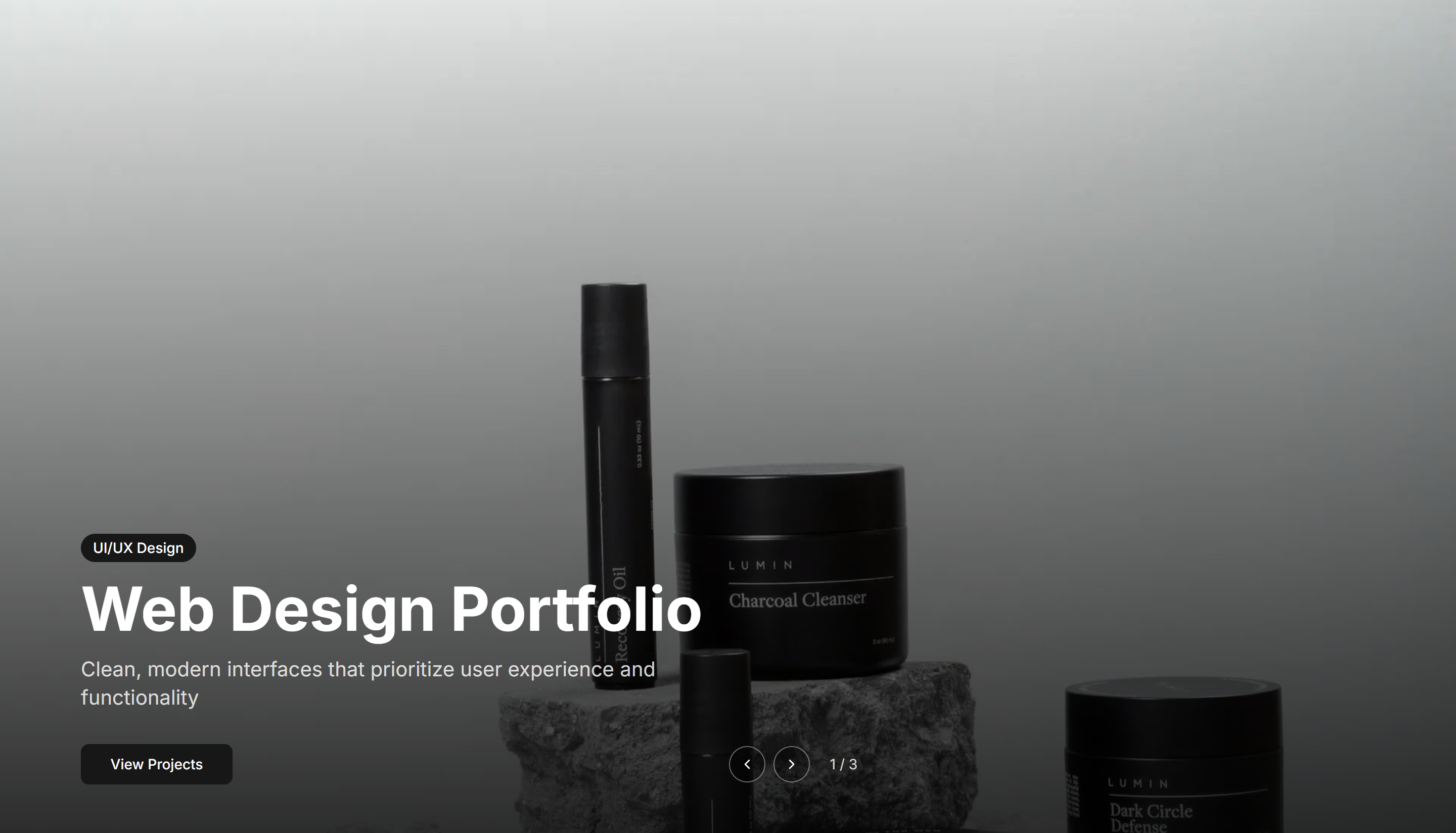 Portfolio Hero Showcase: Carousel Slider | Shadcn UI Blocks